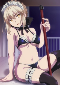 Heya ni Souji ni Kita Mizugi Artoria Alter to H