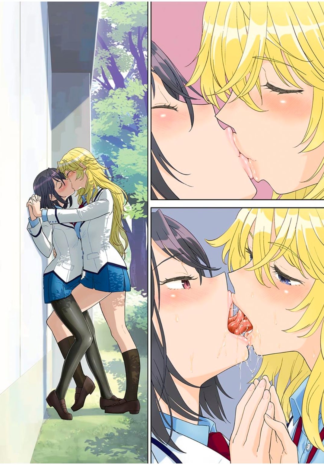 Yuri kissing porn comic