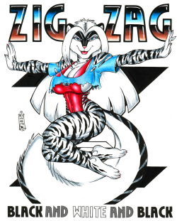 Zig Zag: Black and White and Black by Max Blackrabbit