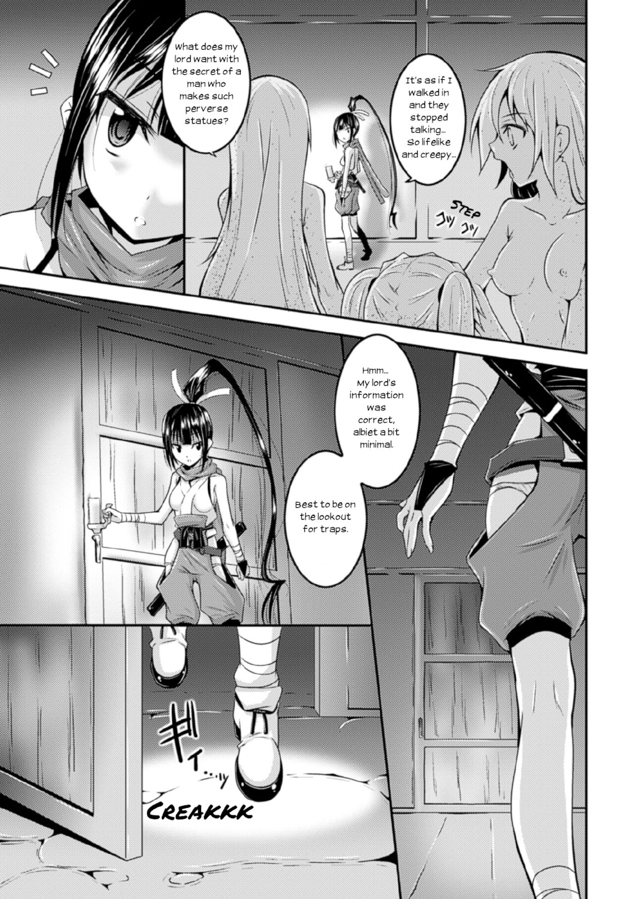 The Ninja Girl Who Became a Stone Statue! - Page 4 - HentaiEra