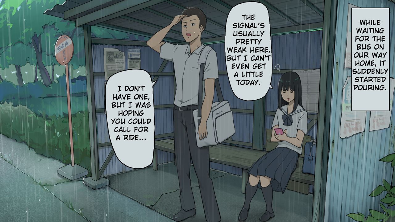 Story About Having Sex with a Junior Girl at the Bus Stop Every Day Until  Graduation Day - Page 1 - HentaiEra