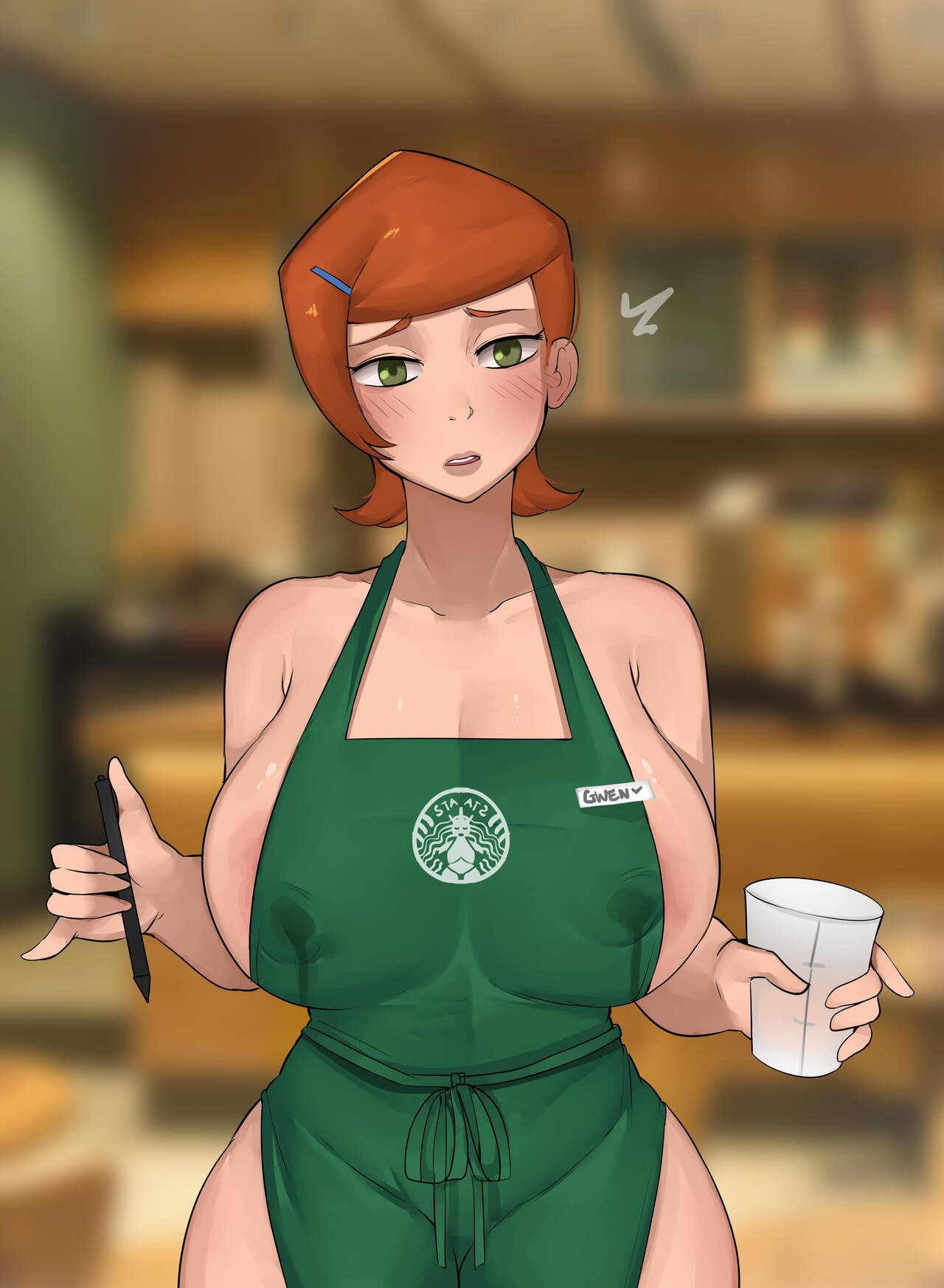 Hentai Starbucks - Starbucks Gwen - Page 5 - HentaiEra