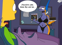 Chocolate cake, GameBoy and Marge
